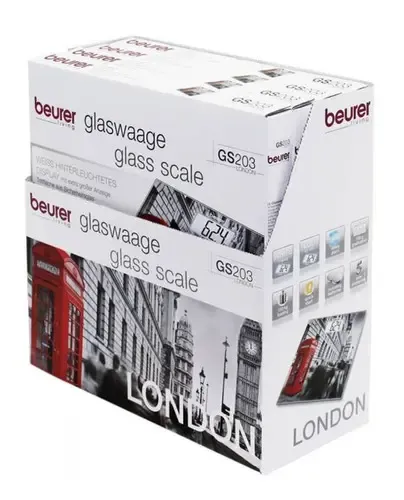 Balanza Digital De Baño Beurer Gs203 Londres Alta Calidad Color Londres