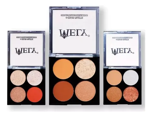 Paleta Contorno Iluminador 4 Tonos Mely Makeup Hipoalergénico MY826010