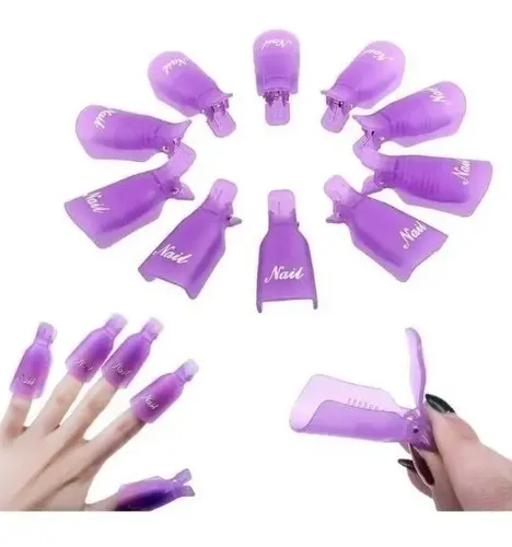 10 Broches Removedor Uñas Esculpidas Esmalte Semipermanentes