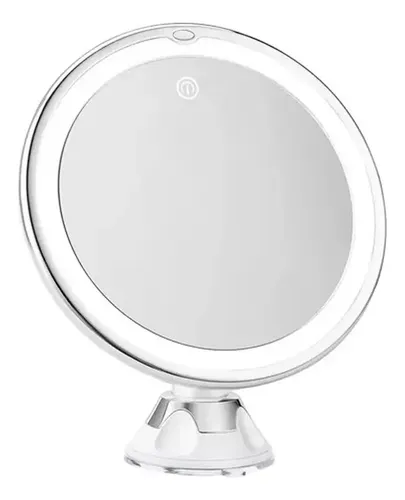 Espejo De Maquillaje Led Con Ventosa Flexible Con Aumento De 360 Grados