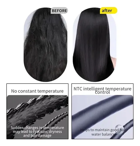 Plancha De Pelo Inalámbrica Recargable Portátil 2 En 1 Con