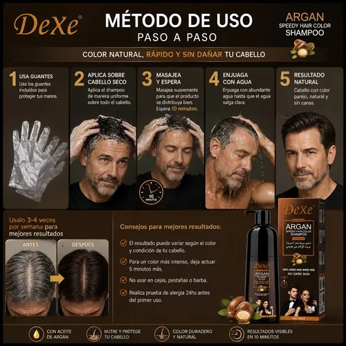 Shampoo Tintura Dexe Argan Medium Brown/light Brown Original