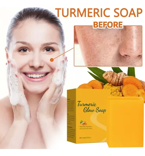 Jabón Facial Y Corporal Limón Cúrcuma 100g Blanqueador