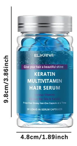 Sérum Capilar De Keratina Y Multivitaminas En Cápsulas 30 Pc