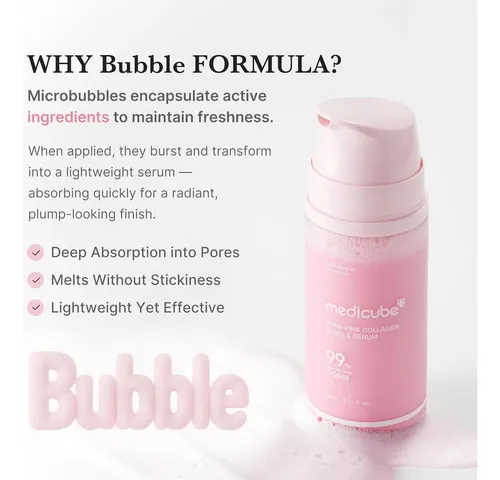 Medicube Pdrn Pink Collagen Bubble Serum Hidratación Todo Tipo De Piel Día/noche