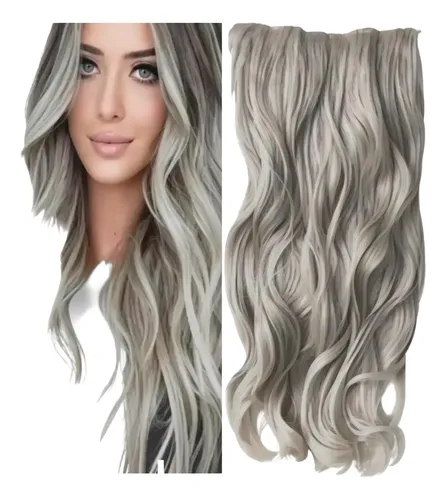 Cortina De Pelo Identico Natural Colagenadas Opaca Ceniza!
