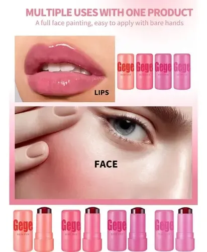 Rubor Blush Jelly Gelatina Gege Bear Rostro Labios Tono del maquillaje Tono 01