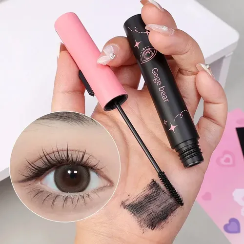Mascara Pestañas Pincel Precision Fibra Alargadora Gege Bear Color Negro