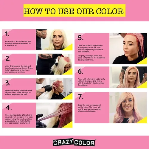 Tinte Para El Cabello Crazy Color Semipermanente Vegano Libr