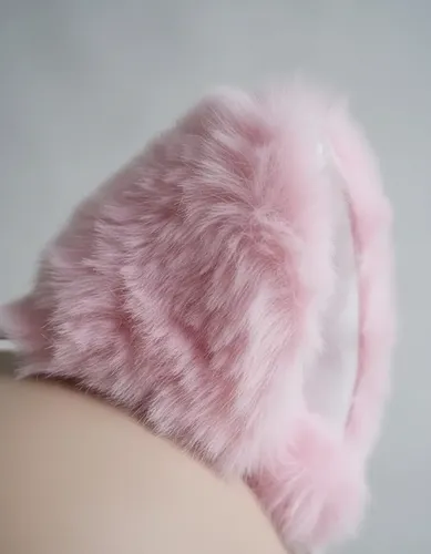 Vincha De Gato Simple En Pelo Rosa Viejo O Palido