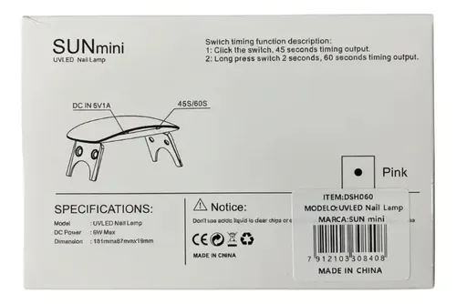 Cabina Lámpara Uv Led Para Uñas Sunmini