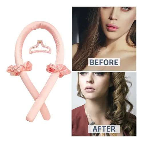 Vincha Rizadora Sin Calor Para Ondas Nocturnas Champagne Pink