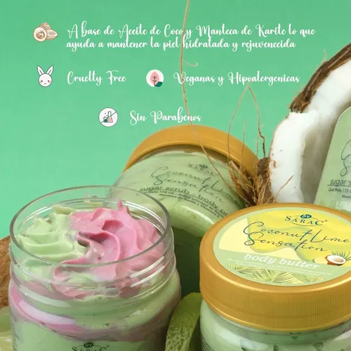 Kit Corporal Anticelulitico Manteca Y Exfoliante Coco Y Lima