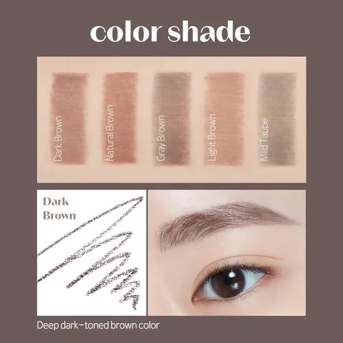 Lápiz De Cejas Etude Dermacolor Hexagon 3d Marrón Oscuro