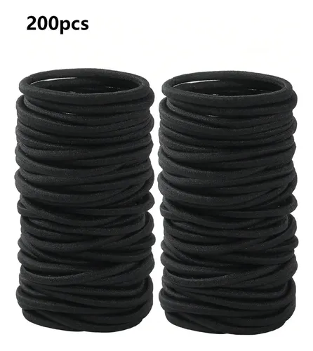 Cintas Negras 02 Para El Pelo, 200 Unidades, Unisex