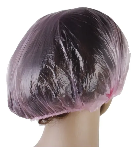 100 Gorros De Baño Desechables Transparentes Y Elásticos