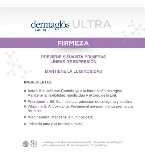 Crema Dermaglos Ultra Firmeza Hidratante De Noche 50g