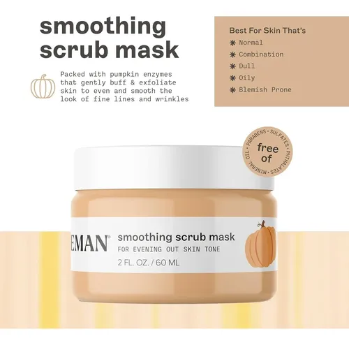 Mascarilla Exfoliante Freeman 2×60 Ml Calabaza Aha Vegana