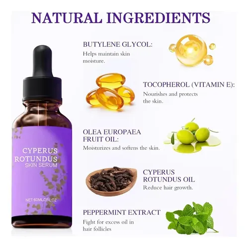 2 Sueros De Aceite De Cyperus Rotundus Para Depilación