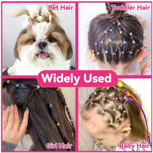 1543 Piezas Mini Ligas De Pelo Bandas Elásticas Para Niñas