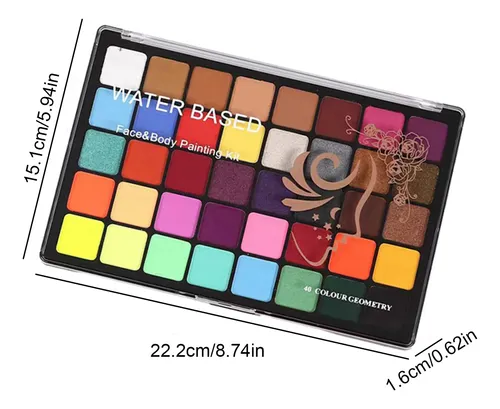 Set De Paletas Faciales De Acuarela Y Pintura De Maquillaje