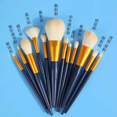 Kit 12 Brochas Suaves Para Polvo Rubor Y Sombras