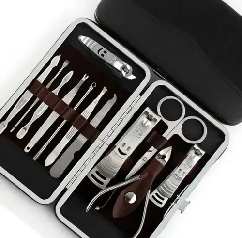 Set 12 Piezas Estuche Manicura Pedicura Cuidado Personal