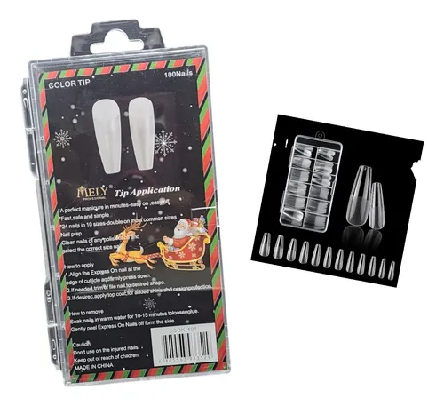 Tips Almond Almendra Coffin Stiletto Postizas Uñas Press On