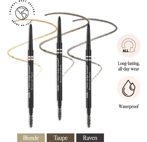 Lápiz Para Cejas Billion Dollar Brows Micro Punta 3 Pack