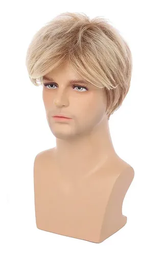 Peluca Tipo Gorra Rubia Para Hombre Con Resistencia Natural