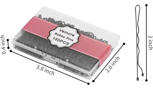 Pinza Para Moños Vaincre Xs Negra 150 Piezas 5.08 Cm