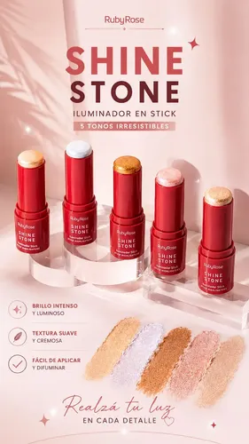 Iluminador En Barra Ruby Rose Shine Stone