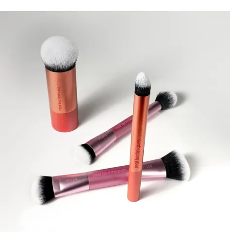 Set De Pinceles De Maquillaje Real Techniques Full Beat, Kit Naranja