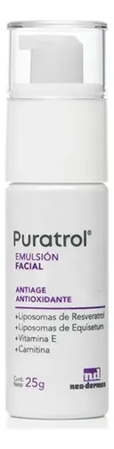 Puratrol Antiage Liposomas Resveratrol Facial Emulsión 25g Momento De Aplicación Día/noche Tipo De Piel Todo Tipo