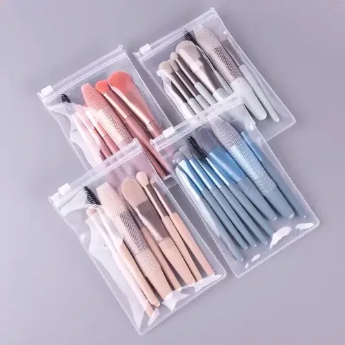Set de Brochas de Maquillaje Baluni Market de 7 Pinceles Sintéticos con Estuche