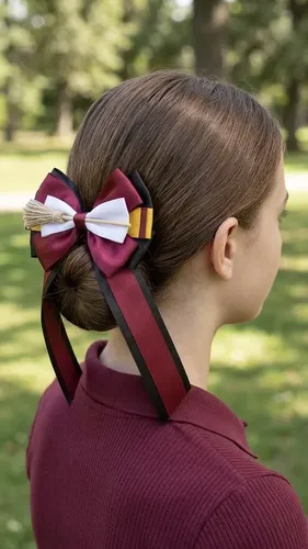 Moño Artesanal Cabello Harry Potter