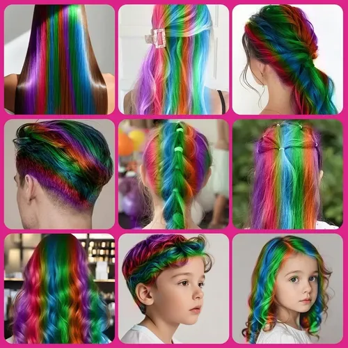 Peinetas Festivas Y Divertidas Con Tiza, 6 Colores, Para Fie