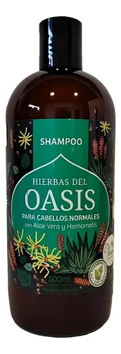 Shampoo Para Cabellos Normales Con Aloe Vera Y Hamamelis Hierbas Del Oasis Vegan Sin Parabenos