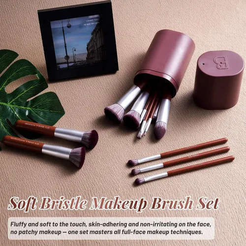 Set De Brochas Para Maquillaje Bs-mall 14 Piezas Con Estuche