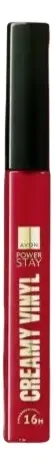 Labial Avon Power Creamy Vinyl Larga Duración Rojo Vibrante