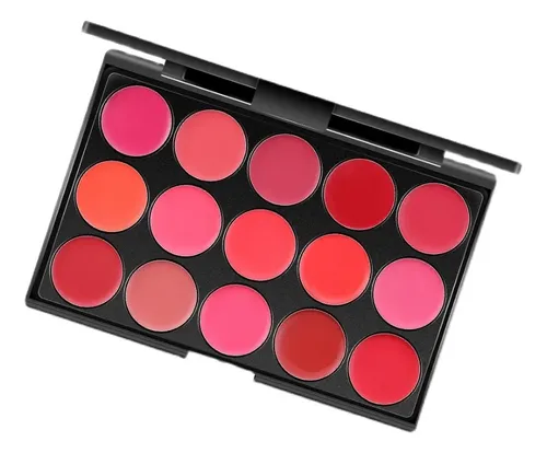 ·maquillaje De Labios En Crema Con Paleta De 15 Colores Para