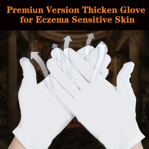 Guantes Algodón Blancos Xl Hidratantes Para Manos Secas