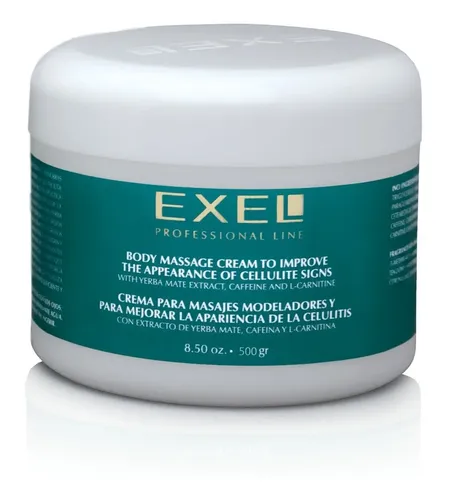 Crema Masajes Modeladores Celulitis Yerba Mate Exel X 500gr.