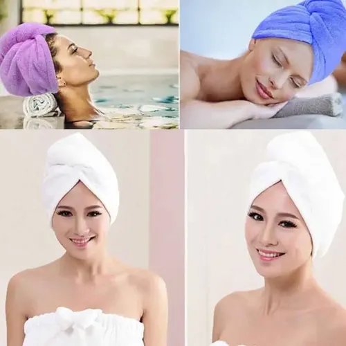 4 Toallas De Microfibra Para Secar Cabello Gorro De Ducha