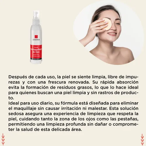 Desmaquillante De Ojos Lidherma Limpieza Spray Pestañas