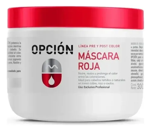Máscara Capilar Roja Baño Opción Pre Y Post Color 300 Gramos