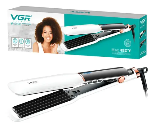 Planchita Rizadora Profesional Pelo Vgr V-519c 7 Niveles Blanco