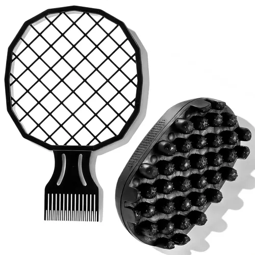 2 Esponjas Rizadas Para Cabello Negro, Esponjas Para Cabello