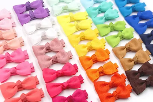 Moños Pelo Niñas 50u 25colores 5cm Con Broche