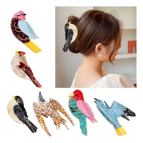(5 #mold) Pinza De Pelo Para Cabello Largo, Respetuosa Con E Parrot
